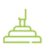 green and white gear lever icon