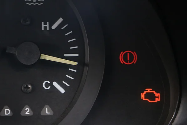 check engine light illuminated on dashboard