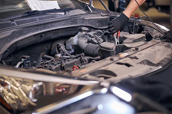 technician working on car